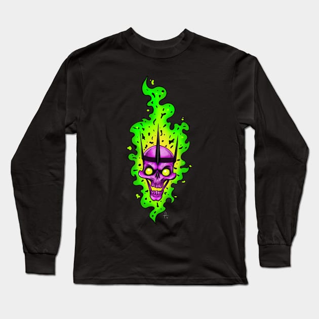 King skull Long Sleeve T-Shirt by Eltricky